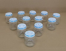 12 Vintage Gerber Baby Food Jars 4.5 Oz. With Lids  Early 1990  s 