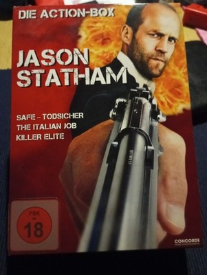 Jason Statham Die Action Box 3 DVDs FSK 18 Killer Elite Safe The Italian Job