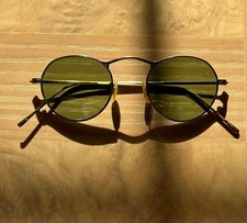 Vintage Oliver Peoples M4-AG 44 Gold Frame/ Green Lens Sunglasses