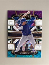 2024 Panini Select Baseball #41 Myles Naylor Tri Color Prizm Oakland I-4480