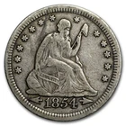 1854 Liberty Seated Quarter VF w/Arrows