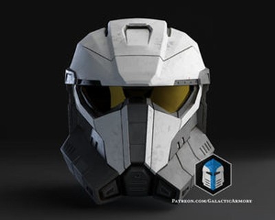 Imperial Mandalorian Commando Spartan   3D Printed RAW DIY Cosplay Helmet Kit