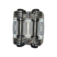 Reebok Weights Speed Pac 25lb Adjustable Dumbbell Pair w/Base Set 2 (12.5lb X 2)