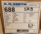 A.O. SMITH 688 Shaded Pole Electric Motor 1/150HP 1550RPM 60Hz CCWSE 3.3"
