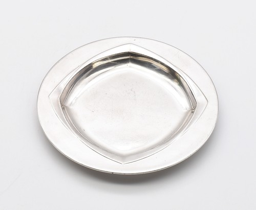 Gallia Christofle Sue & Mare Silver Metal Chevron Art Deco Cup