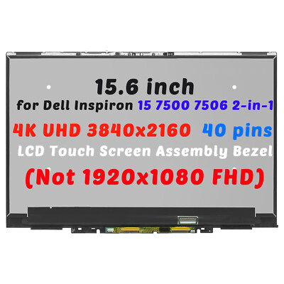UHD LCD Touch Screen Assembly for Dell Inspiron 15 7506 JVD83 0JVD83 B156ZAN03.5