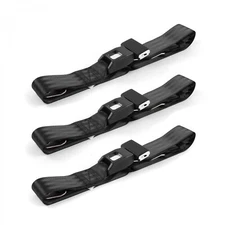Chevy FS Blazer 1969 - 1972 Standard 2pt Black Lap Bench Seatbelt Kit - 3 Belts