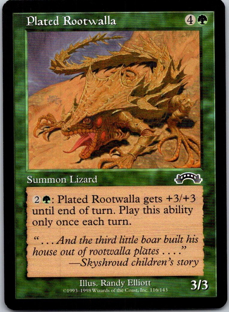 Magic the Gathering Plated Rootwalla Exodus MTG Free Shipping!