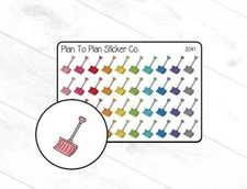 2041~~Snow Shovel Planner Stickers.