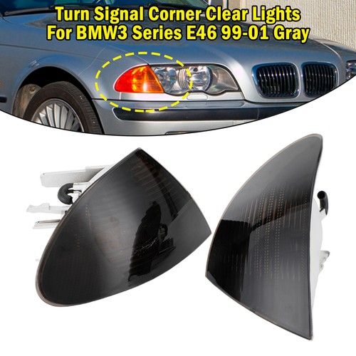 Turn Signal Corner Corner Clear Lights For BMW 3 Series E46 99-01 Gray U8 - Picture 5 of 16