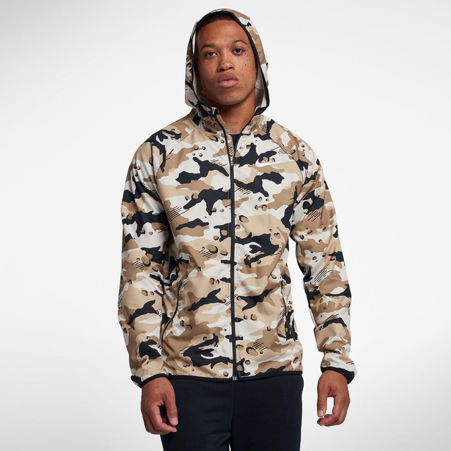 nike men's dry woven camo training jacket