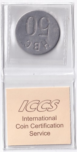 Canada HBC 50c Fifty Cents Eastern Arctic Token ICCS Graded Extra Fine EF 40 - Bild 2 von 2