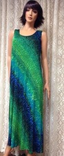 JOSTAR Slinky LONG TANK DRESS Poly Spandex Knit TRAVEL GREEN S M L XL 2X 3X