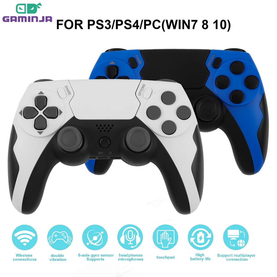 Wireless Bluetooth Gamepad P48 Controller for PS4/PS3/PC with Dual Vibration - Image 2 of 4