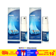 2 X Tefin Terbinafine HCI Spray Fungal Treatment 10mg/g 15ml FREE SHIPPING