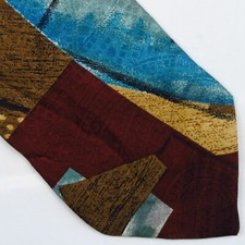 Vintage Stefano Milano Abstract Composite Colorful Tie 57x3.75 Colorful Bold