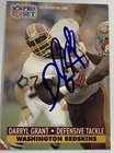 Darryl Grant signed 1991 Pro Set card washington redskins football nfl