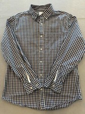 Old Navy Button Down Shirt Men's Large Blue Plaid Long Sleeve Collared