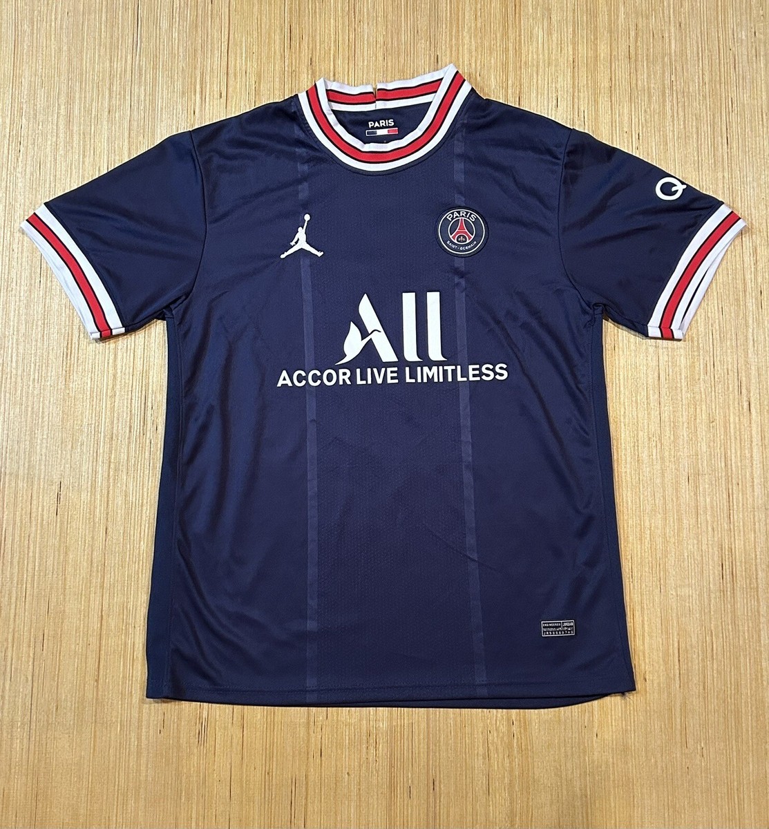 Jordan Soccer Jersey 2021/22 (Paris Saint-Germain #9) Navy Blue