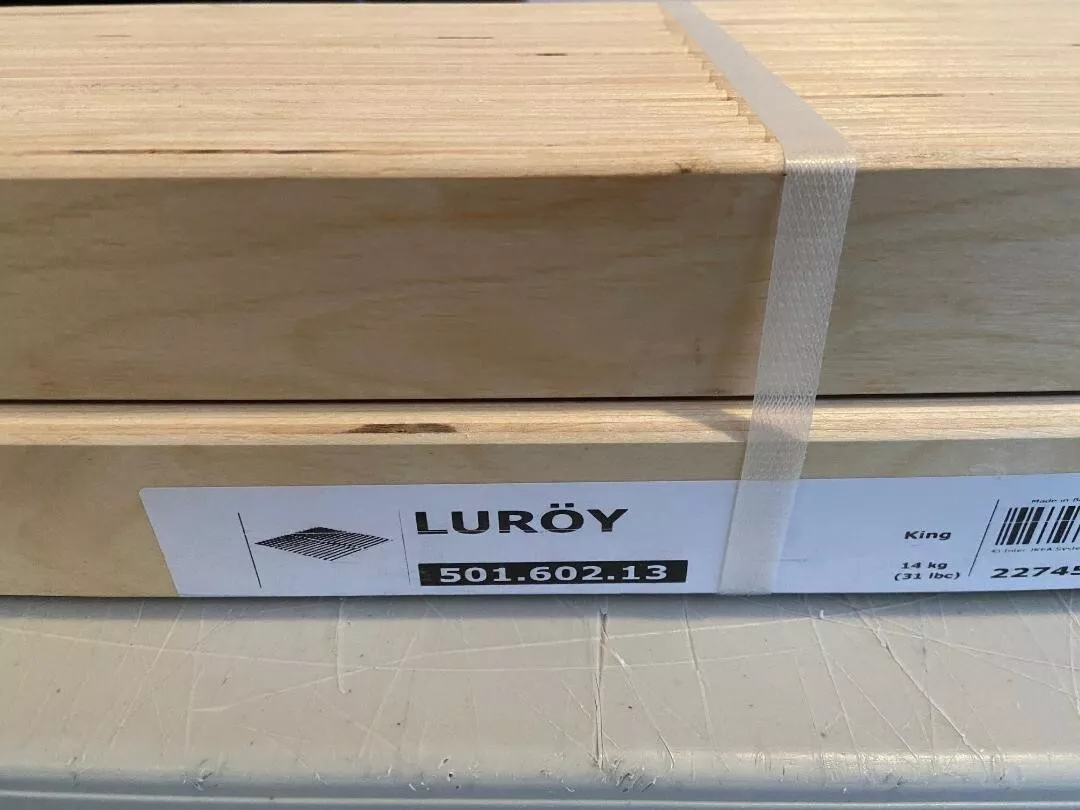 Luroy slatted online bed base twin