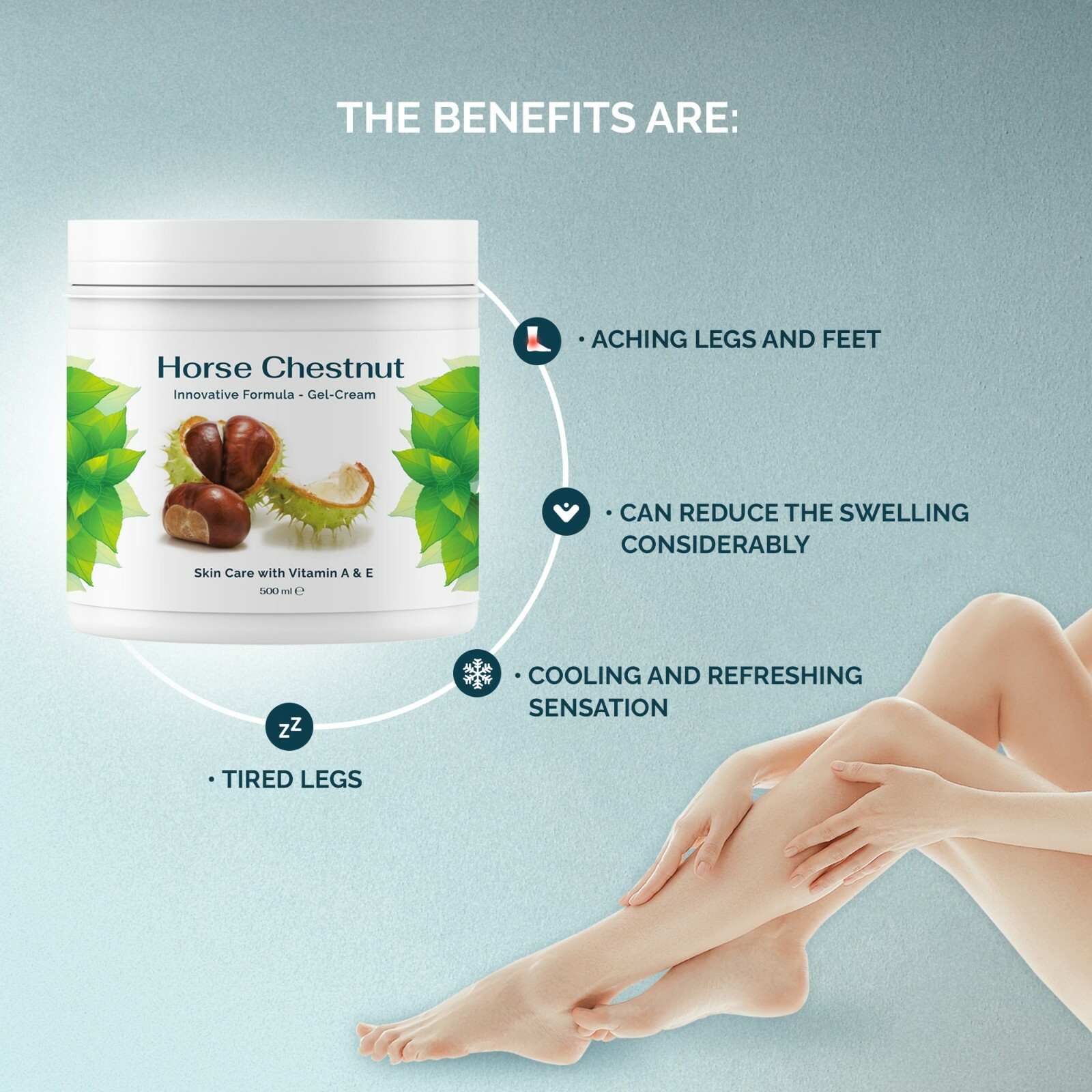 Spider Veins Varicose Veins Horse Chestnut Gel Cream Tired Aching Legs