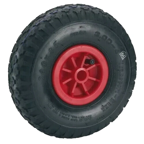 DÖRNER + HELMER Reifen Luft Rad 260x85x20 mm 150kg Tragkraft 75mm Nabe Ersatzrad Sack-Schubkarre