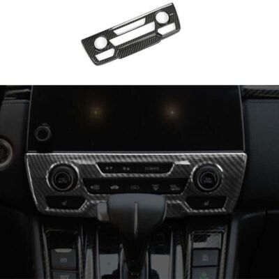 DX Console AC Button Control Carbon Fiber Frame Trim For Honda CRV CR-V 17-2021