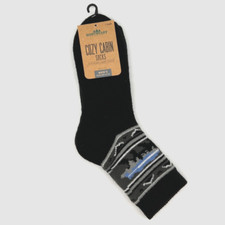 Northeast Outfitters Cozy Cabin Black or Blue Dual-Layer Socks Men