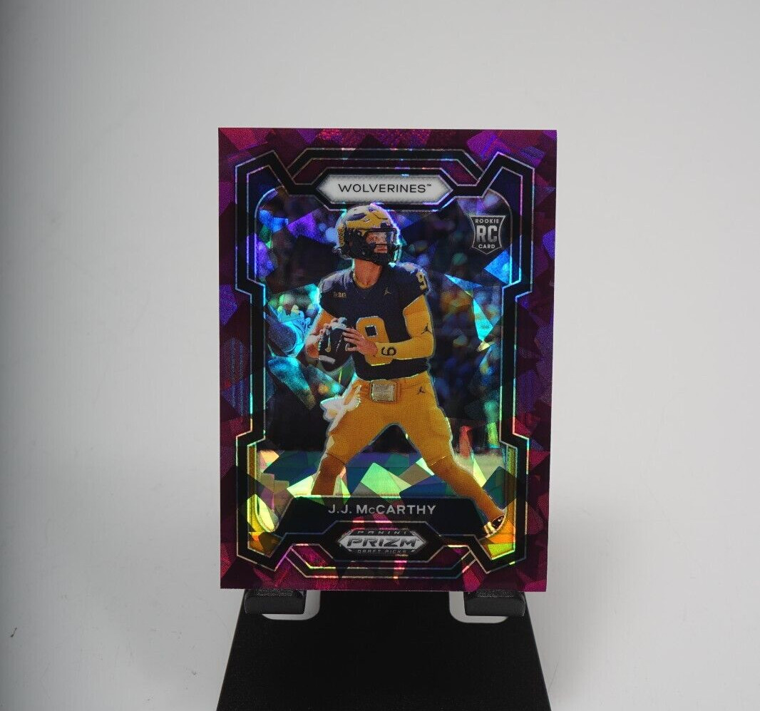 2024 Panini Prizm Draft Picks JJ MCCARTHY RC Purple Ice 26/149 #132 Vikings