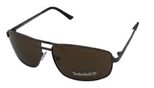 Timberland Sunglass Mens Gun / Metal Rectangle Aviator Brown Lens TB7208 8E