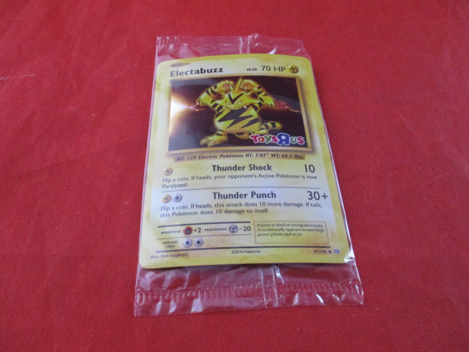 Electabuzz Pokemon Card Toys R Us Promo 41/108 XY Evolutions 2016 *New* SEALED!