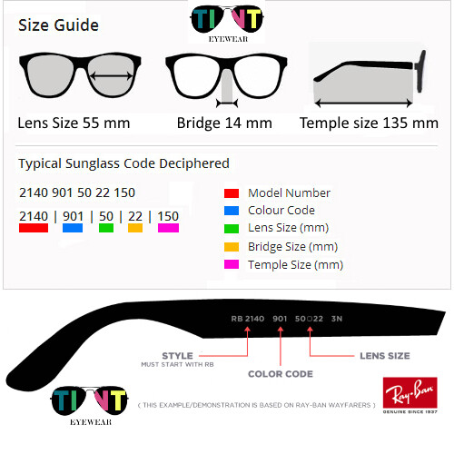 Lens Size Guide Ray Ban Sizing Numbers Ray-Ban 3534 Original