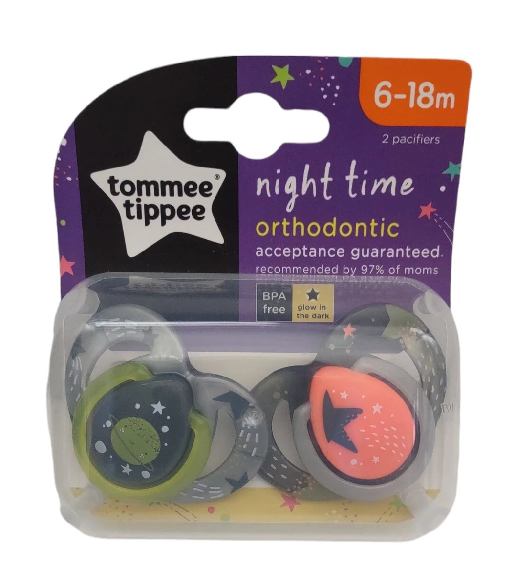 Tommee Tippee Night Time Glow in the Dark Soothers, Symmetrical