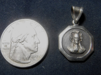 Sterling Silver Scapular Medal, Our Lady of Guadalupe Catholic Medal