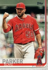 #18 Blake Parker Los Angeles Angels 2019 Topps Series 1 Baseball Card DAV