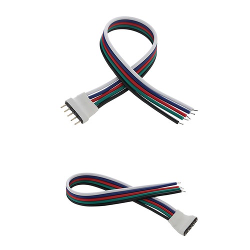 LED Strip Wire to Male Female Connector Cable for 5050 3528 Light RGB/W 4/5 Pin - Picture 9 of 9
