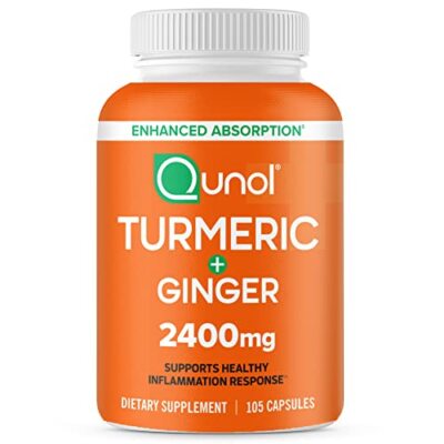 Qunol Turmeric Curcumin with Ginger and Black Pepper - 2400mg Turmeric Extract