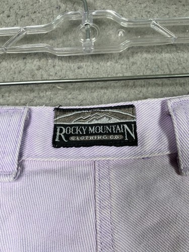 Pantalones de mezclilla Rocky Mountain Bareback para mujer 27x34 púrpura sarga mamá Western Riding - Imagen 9 de 18