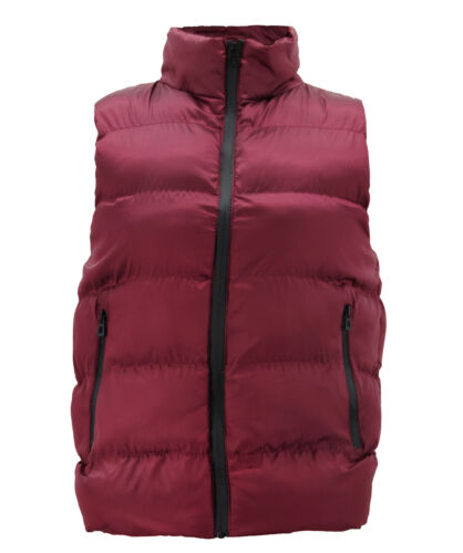 Women's Full Zip Up Quilted Lightweight Stand Collar Down Puffer Jacket Vest - Picture 8 of 32
