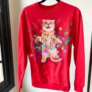 light up cat sweater