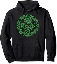 Irish Blessing Celtic Knot 4 Leaf Clover St Patricks Unisex Hooded Sweatshirt