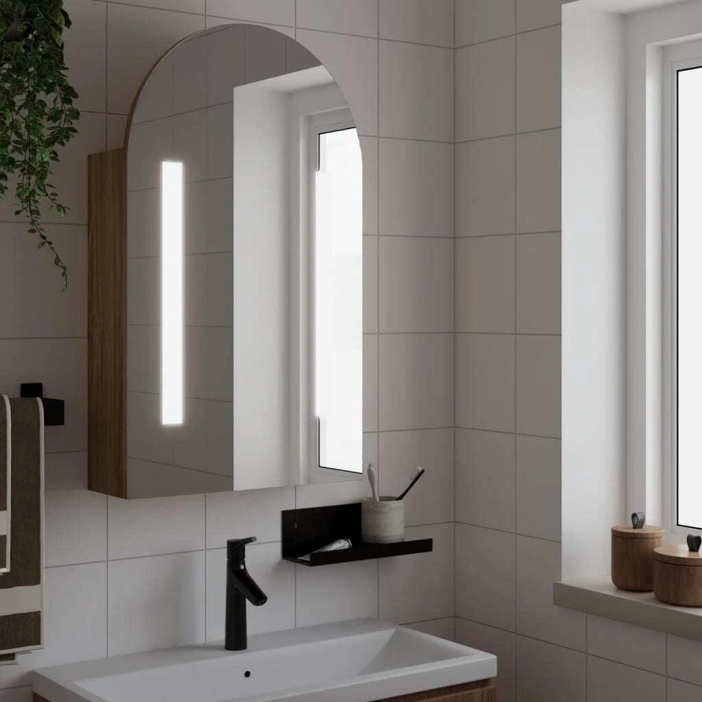 Arched medicine cabinet mirror deals