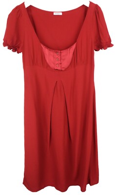 MAX&Co. Dress Women's EU 42 Short Sleeve Red Midi Casual