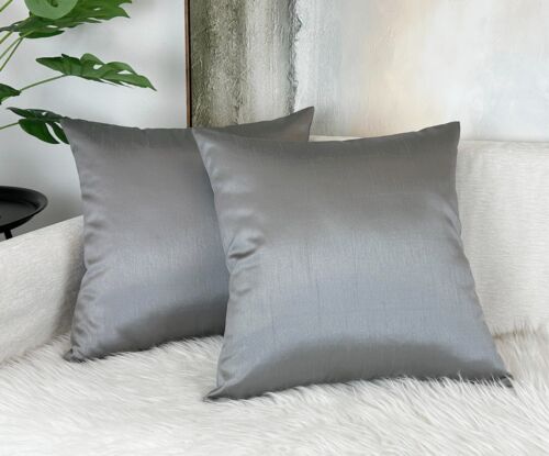 Aiking Home Solid Faux Silk Decorative Pillow Cover (Set of 2), multi-size/color - Picture 52 of 77