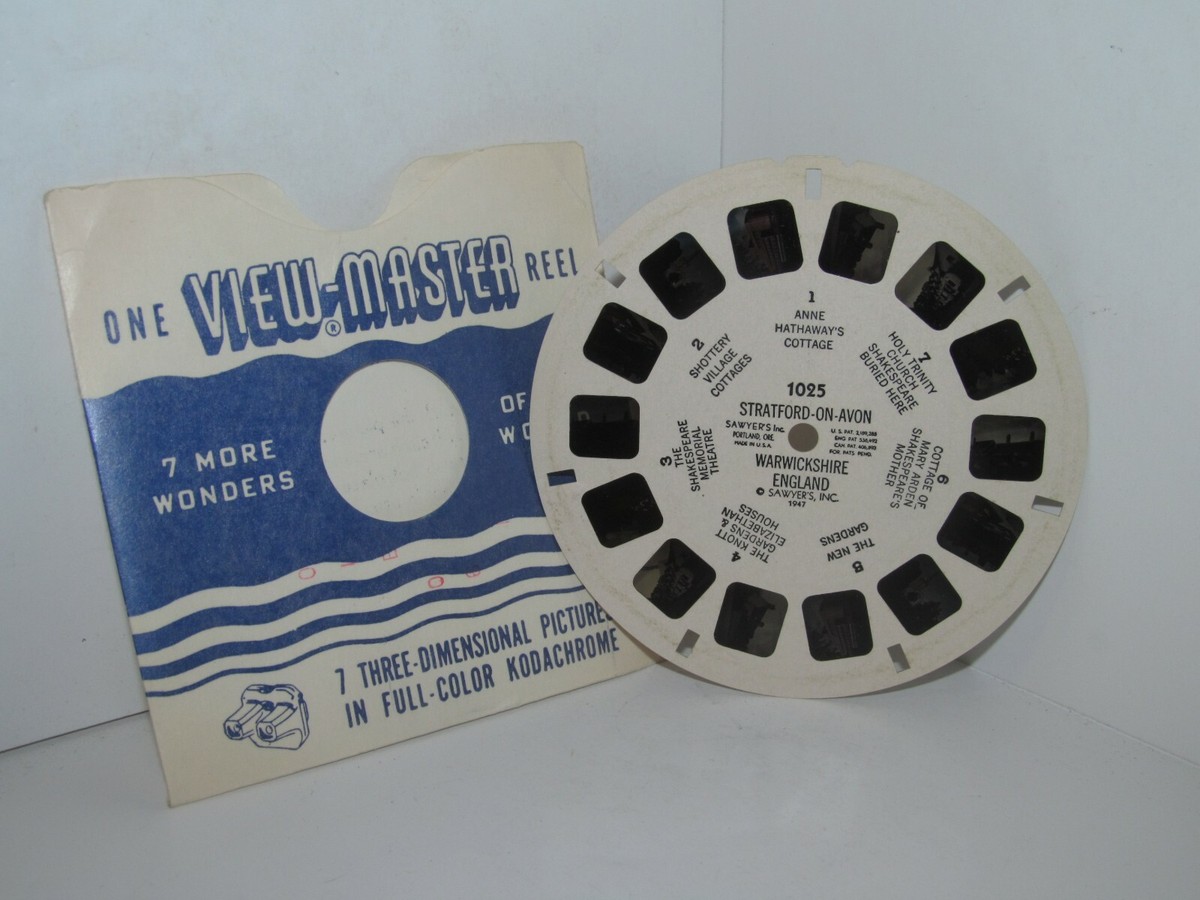 Vintage View Master Reel 1025 STRATFORD-ON-AVON Warwickshire, England 1947