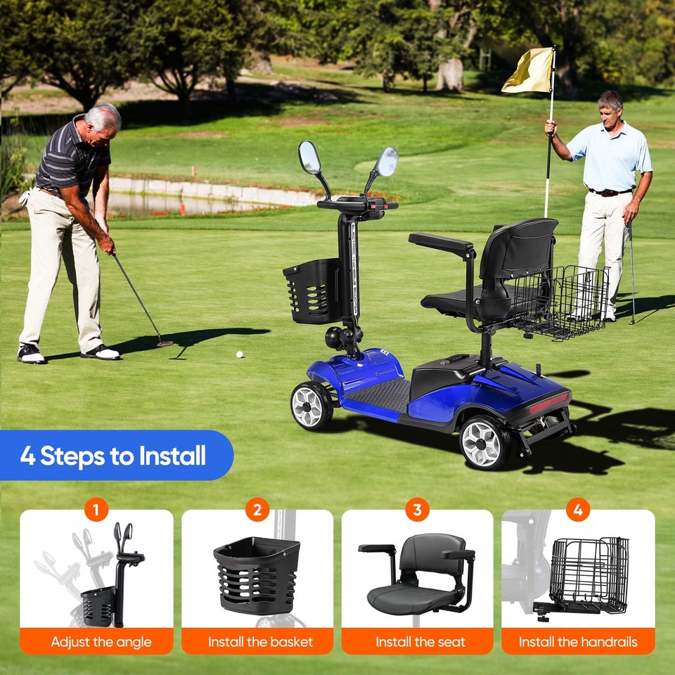 Pro 4 Wheels Folding Mobility Scooters Power Wheelchairs Electric w