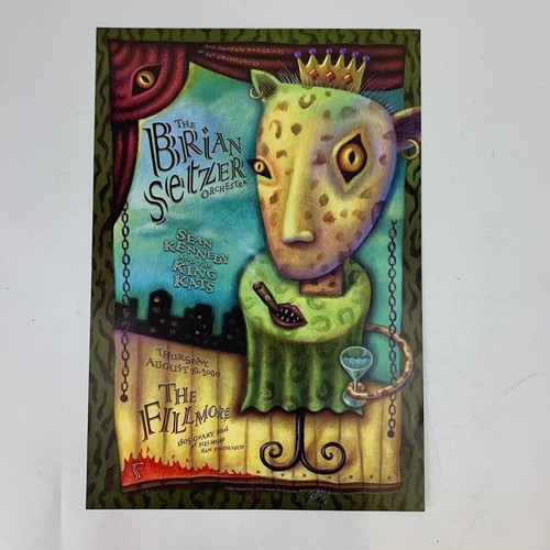Brian Setzer Orchestra King Kats Fillmore San Francisco 2000 Konzertflyer 13x19 - Bild 1 von 13