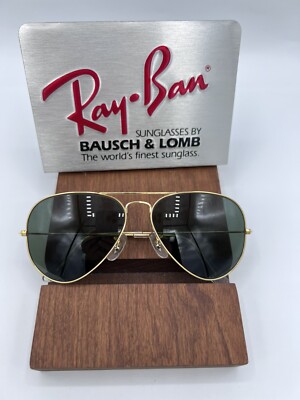 Vintage Ray Ban B&L Classic G15 Aviator USA 58mm sunglasses NOS NEW