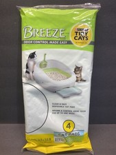 BREEZE 1 Pack of 4 Purina Tidy Cats Odor Control Pads 16.9" x 11.4" NEW IN BAG