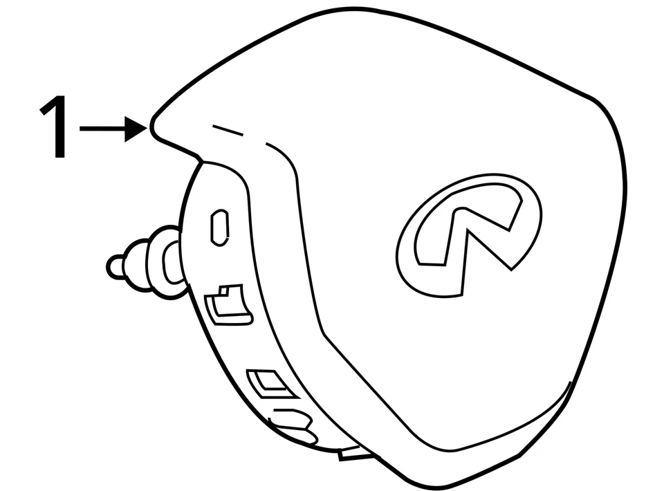 INFINITI QX50 Driver Steering Wheel Airbag Black 985105NA8A 2019 2021 OEM Foto 4 de 4